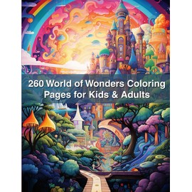 260 World of Wonders Coloring Pages for Kids & Adults: Explore Famous Landmarks, Cultures, and Natural Wonders Through Art
