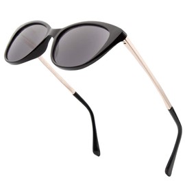 VITENZI - Gafas de sol para lectores de ojo de gato para leer bajo el sol Verona en negro 2.25