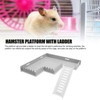 Hamster Cage Platform with Ladder, Hamster Exercise Toys Hamster Cage
