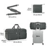 WANDF Travel Duffle Bag 65L Shoes Compartment Foldable Overnight Weekender