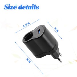 CGEAMDY AC-DC Auto Netzteil Adapter, 220V auf 12V(1A) Zigarettenanzünder Adapter Steckdose, Zigarettenanzünder-Buchse Gleichrichter Wechselrichter für Auto Van Electric