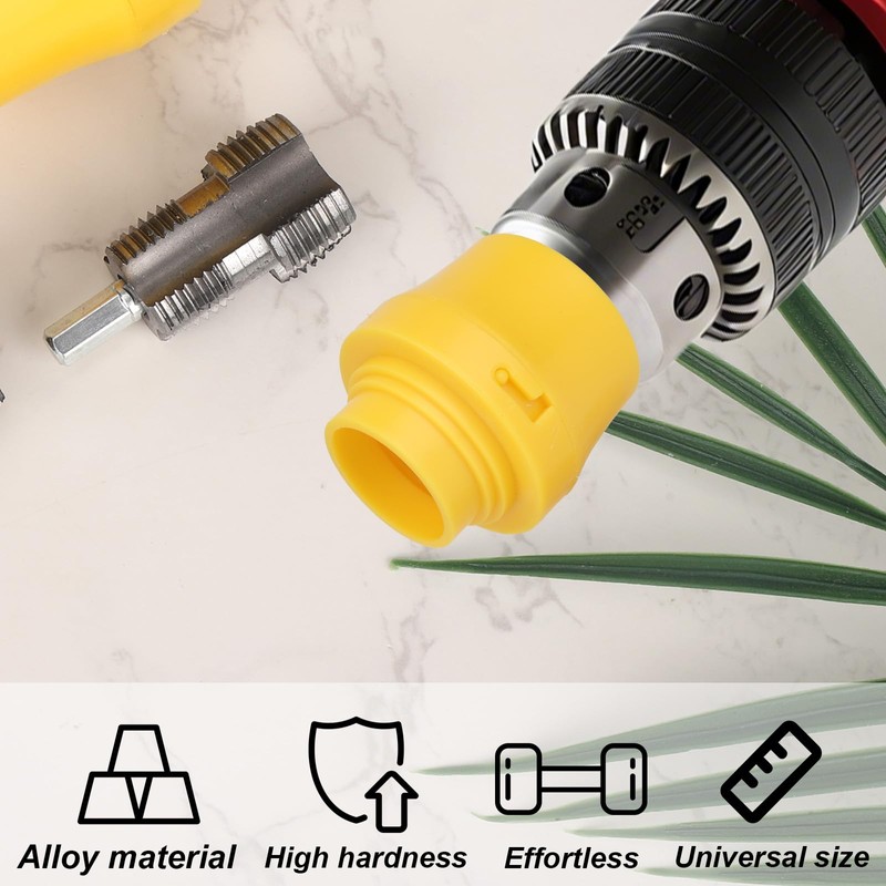 lasuroa 9pcs PVC Pipe Threader Kit for Electric Drill, PVC