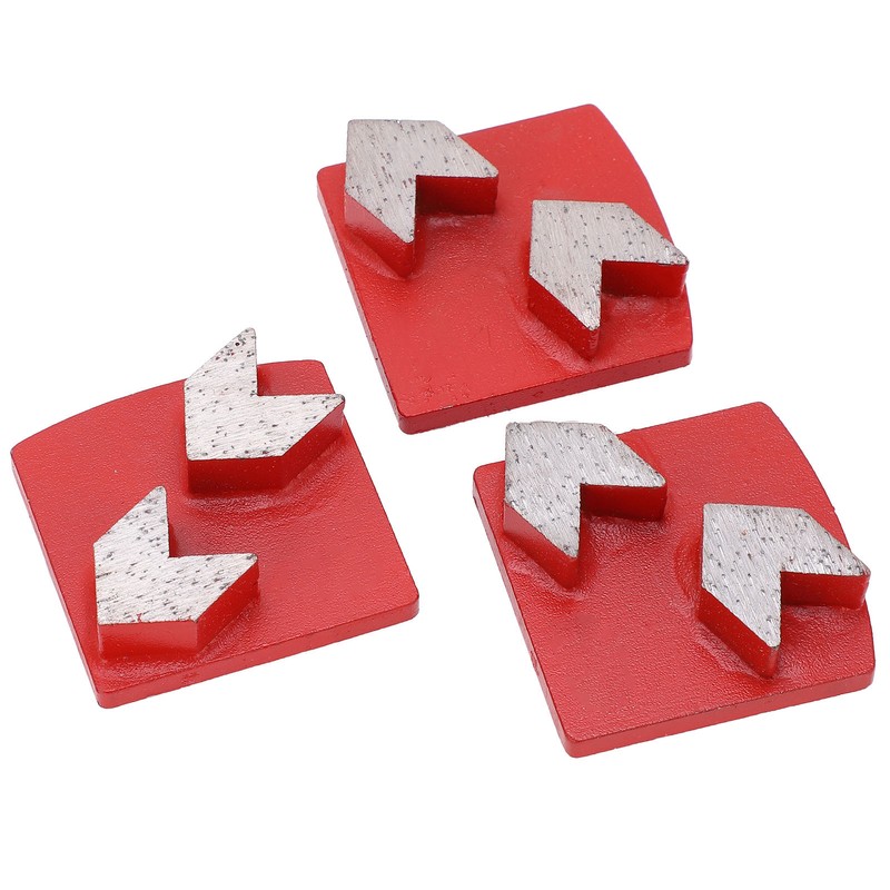 3Pcs Diamond Grinding Shoes Dovetail Concrete Aggreesive Cutting 2 Arrow