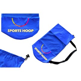 Sports Hoop Carry Bag - 2 Gal. Drawstring Bag with Breathable Mesh. Lightweight with Adjustable Strap (BLUE)