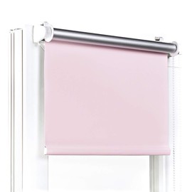 Fenster DEKOR - Roller Blinds for Windows No Drilling Bleach Pink - Blackout Roller Blind W 70 x H 150 cm - Clamping Roller Blind Blackout - Window Blind for Balcony Doors - Blackout Roller Blind Easy