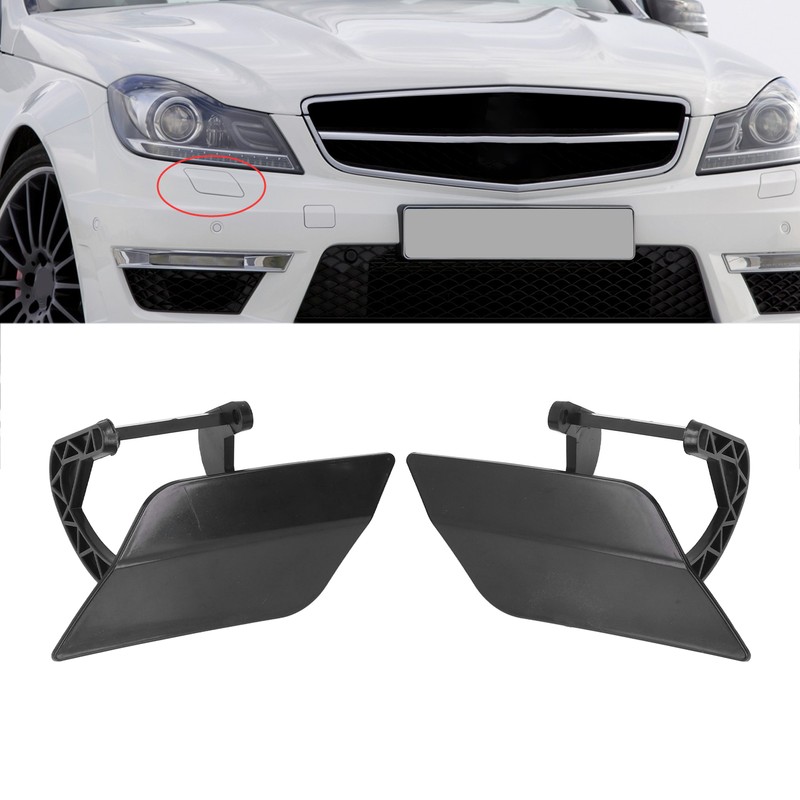 1 Pair Left Right Bumper Headlight Washer Nozzle Cover Bumper