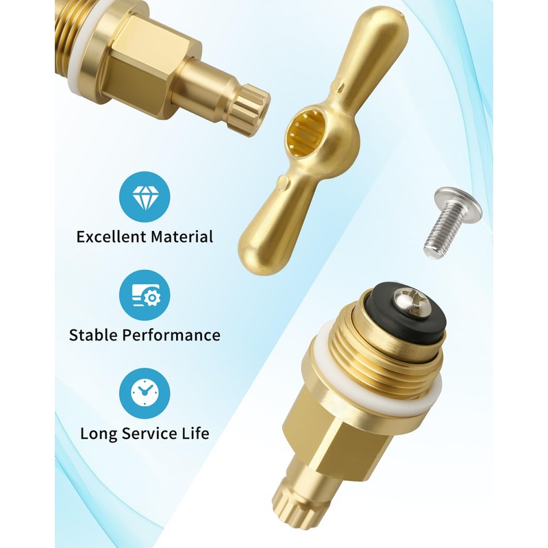 PK1100 Brass Globe Valve Stem and Bonnet Kit with Handle