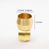 Quickun Brass Compression Fitting Ferrule Sleeve, 1/8" Tube OD (Pack