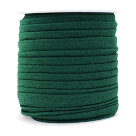 Mandala Crafts Forest Green Flat Drawstring Cord Replacement, 1/2 Inch 20 YDs Soft Drawstring Cotton Draw Cord Hoodie Sweatpants Drawcord Replacement