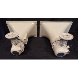 Speakers Indoor Outdoor 30-Watt Music PA 11 X 6 Horn Speaker PAIR 360° LOURROE USA 8 OHMS