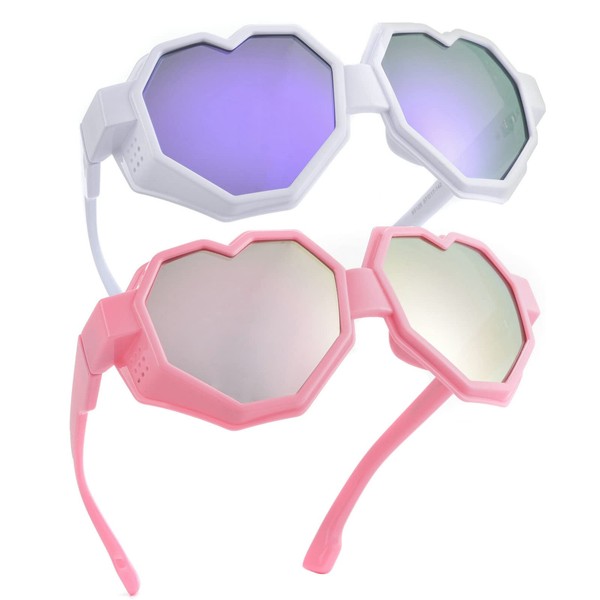 laureles 2023 Fashion Heart Shaped Goggle Y2K Sunglasses One Piece