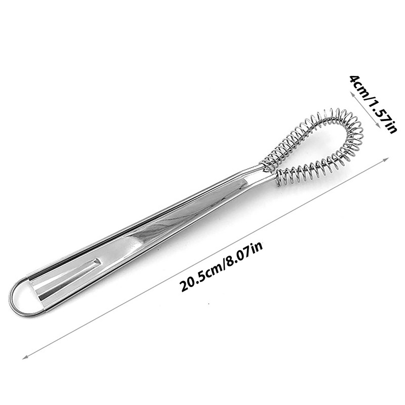2 Pack Stainless Steel Mini Whisks Spring Coil Wire Egg