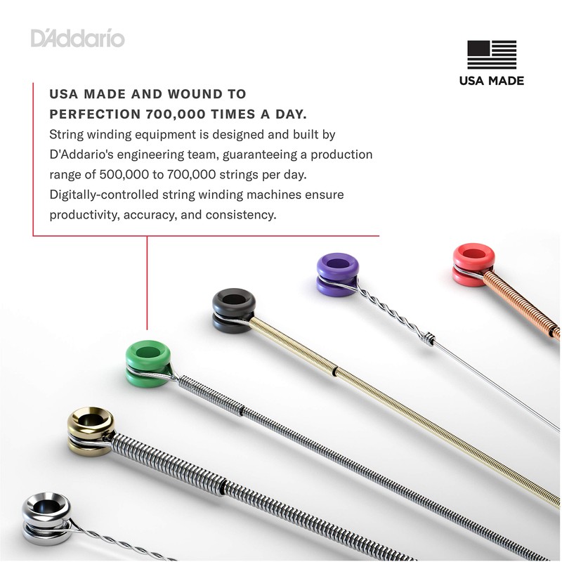 D'Addario EJ10 Bronze Acoustic Guitar Strings, Extra Light, 10-47 (Pack