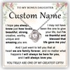 Custom To My Bonus Daughter Necklace, Unbiological Daughter Necklace, Stepdaughter