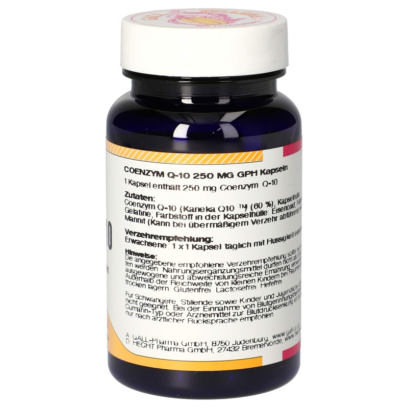 Gall Pharma Coenzyme Q-10 250 mg GPH Capsules, Pack of
