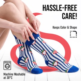 Carnaval Cotton Socks Cute Printed Socks Fashion Novelty Socks for Men, Women and Children (7 Pairs Fruits)