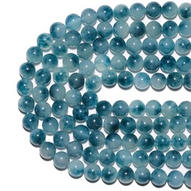 abalorio de piedras preciosas naturales de calcedonia azul aguamarina de 10 mm pulidas, redondas y suaves, para hacer pulseras, joyas, abalorio sueltas de 15 pulgadas