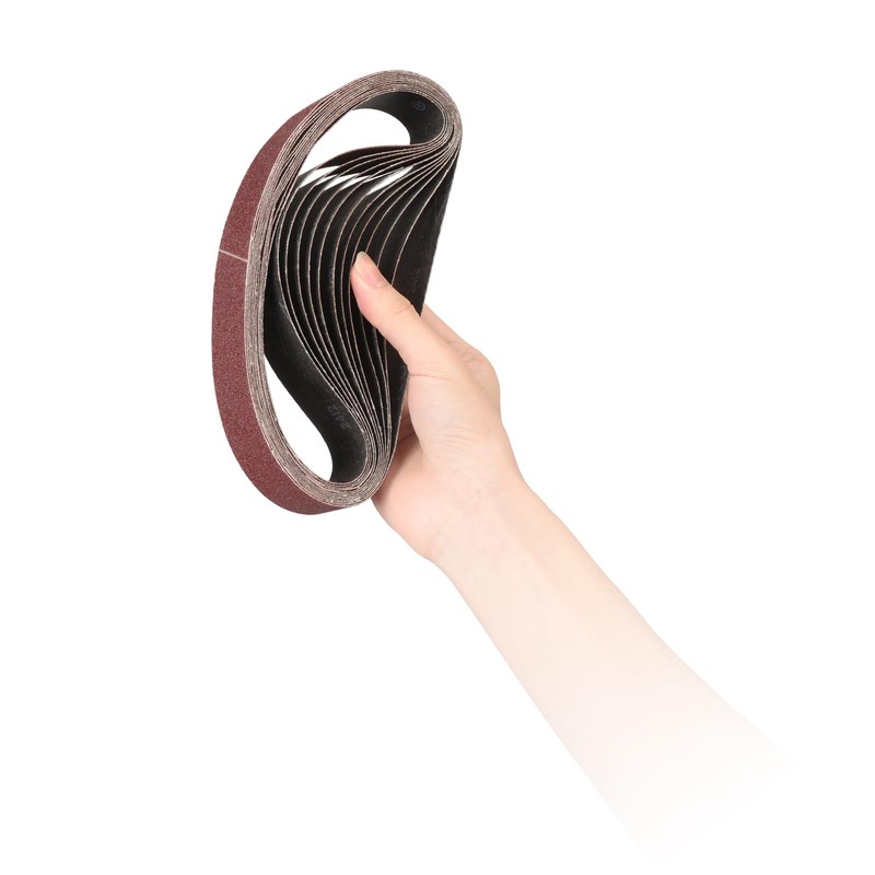 STEBRUAM 12PCS Sanding Belt 30 x 533 mm 100 Grit