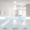 ocioc 44 Inch Ceiling Fans with Lights and Remote, White