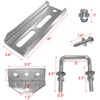 4 PCS 8" Galvanized Swivel Top Bunk Bracket Kit with