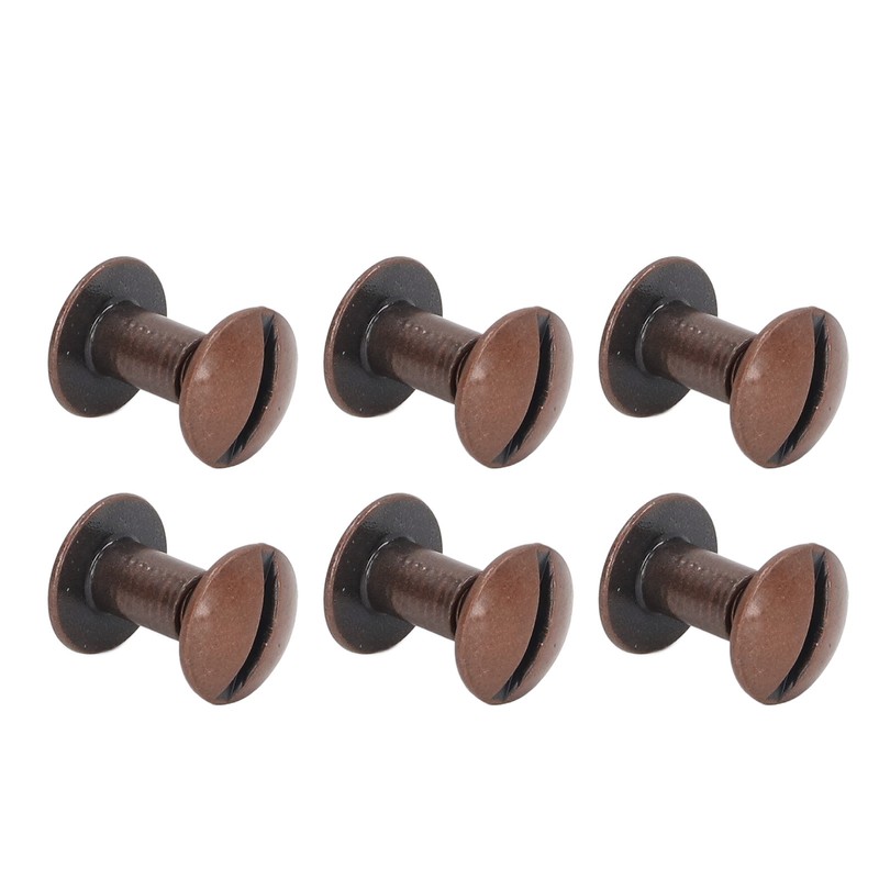 200 Sets Book Binding Screw Uniform Coating Curved Surfaces Brass