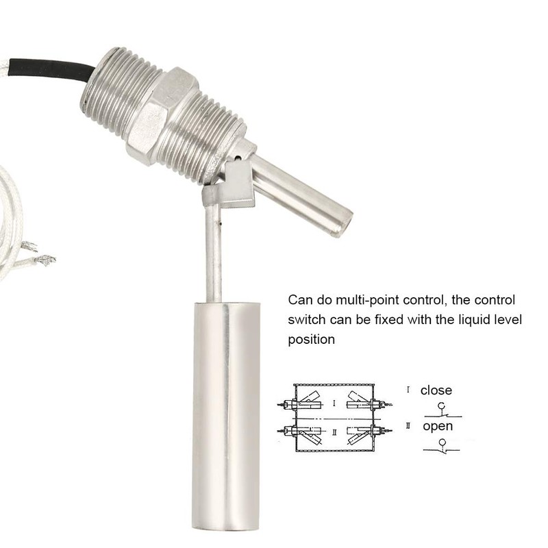 Liquid Water Level Sensor, 304 Stainless Steel 1/2NPT Male Thread