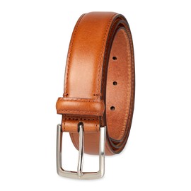 Haggar Men's Essential Belt-Dress and Casual, Tan Classic, Medium (34-36)