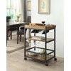 Linon Austin Kitchen Cart, 30.5"W x 18.13"D x 36.25"H, Black