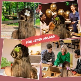 Botanic Breeze Blossom Hair Claw Medium (5 cm) (Olive Green) - Flower Hair Clip, Women's Flower Design, Gentle on Hair, Ideal for Short and Long Hair, Women's Hair Clip