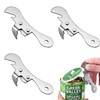 ZIOYANE 3Pcs Manual Can Opener, Silver Stainless Steel Multifunctional Kitchen