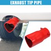 X AUTOHAUX Car Exhaust Tip Heart Shaped Tail Pipe 2.48Inch