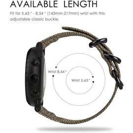 for Suunto Core Band Belt, Sport Band, Replacement Strap, Watch Strap, Soft Nylon, Adjustable, Breathable, Fashionable(Khaki)