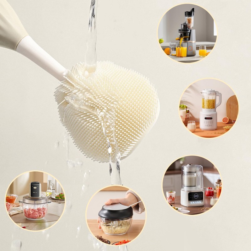 biqin Baby Bottle Brush Kit with Push-Press Bubble and Drying
