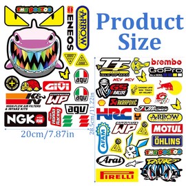 Motocross Sticker Moped Sticker, 2 Pictures Motorcycle Stickers, Motocross Stickers Kit, Car Tuning Sticker, Motocross Sticker, for Motorcycle, Skateboard, Car, Scooter Helmet, Multicoloured