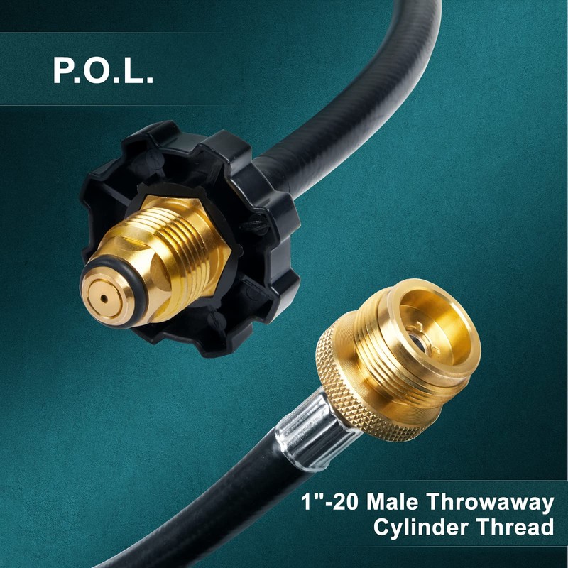 GASPRO 18-Foot Propane Hose Adapter, Compatible with Mr. Heater Buddy