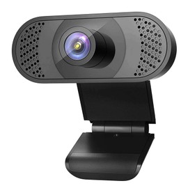 Edew 1080P Webcam with Microphone, Full HD Streaming Web Camera with Noise Reduction and Auto Light Correction, Widescreen USB Computer Camera for Online Calling, Conferencing, Laptop, Desktop