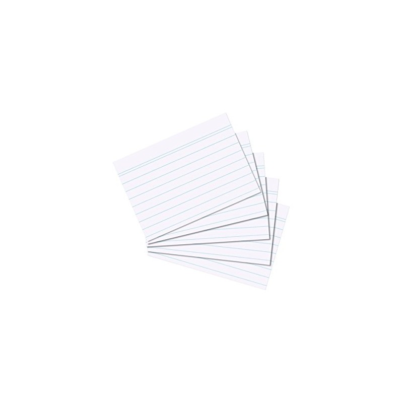 Herlitz 1150507 Index Cards A5 Pack of 100 White
