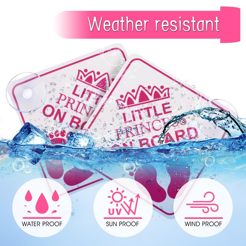 cobee Car Safety Warning Signs Sticker, 2 Pcs Little Princess