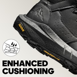 NORTIV 8 Men's Breathable Military Tactical Combat Boots Side Zipper Arch Support Leather Lightweight Motorcycle Work Hiking Boots 8 Inches DesertStorm,Size 8,Black,NMUMMT2501