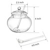 Frcctre Set of 2 Glass Sugar Bowl with Spoon and