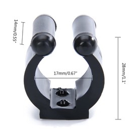 Teensery 10 Pcs Wall Mounted Fishing Rod Holder Clips Billiards Cue Snooker Cue Organize Clamp, Black (Small)