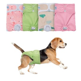 Teamoy Reusable Female Dog Nappy, Washable Dog Nappies for Female Dogs, Super Absorbent Sanitary Towels Panties, XS