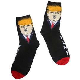 Vtrem Trump 2024 Socks with Hair：2 Pair Funny Trump Socks President 2024 Socks Novelty Gifts