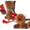 4.5" Inner Diameter Mixed Pine Cone and Berry Pillar Candle