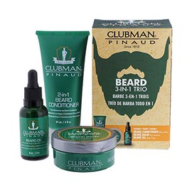 Clubman Clubman beard 3 in 1 trio - beard balm, oil and 2 in 1 conditioner