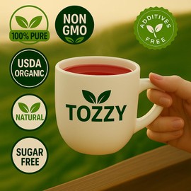 Tozzy Organic Hibiscus Tea – 100 Count, Plant-Based Pyramid Tea Bags