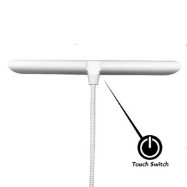 Infitronic IN18LEDKLW - 18 LEDs Piano Lamp Table Lamp Warm White Light Dimmable USB Type-A Charging Socket (White Variant)