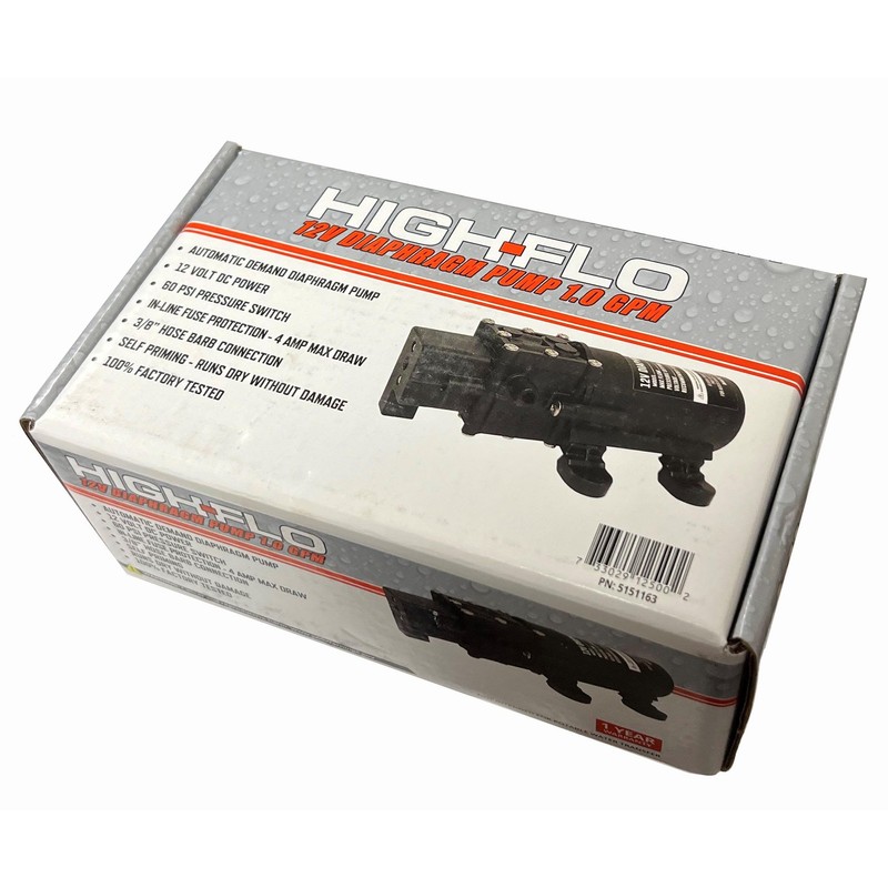 Fimco High-Flo 1.0 GPM 60 PSI 12VDC Daiphragm Pump