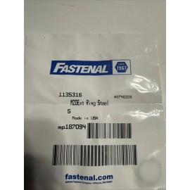 Fastenal M20 Carbon Spring Steel Phosphate DSH(DIN Shaft) Ext Retaining Ring #20 QTY 5