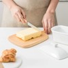FE Butter Dish, 10 oz Ceramic Butter Keeper with Water
